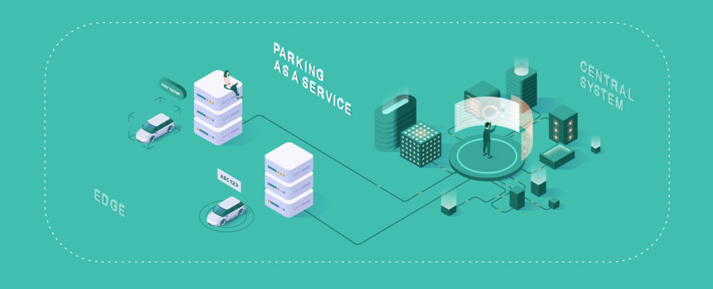 Konseptillustrasjon for produktet Parkring as a Service